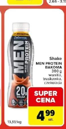 Shake proteinowy Bakoma Men Protein truskawka