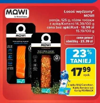 Łosoś wędzony na gorąco naturalny smak Mowi +1 wariant