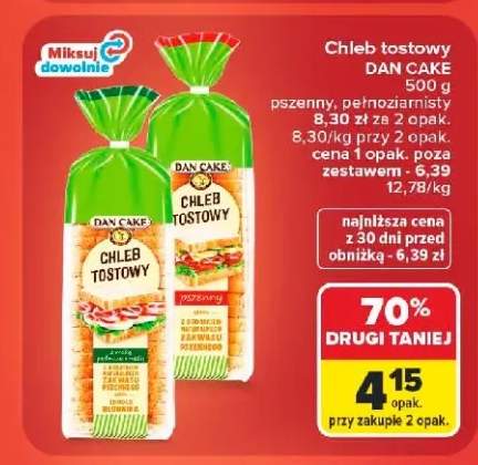 Chleb tostowy pszenny Dan Cake +1 wariant