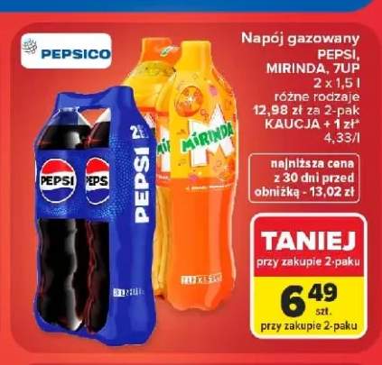 Napój gazowany Pepsi 2-pak 1,5 l +2 warianty