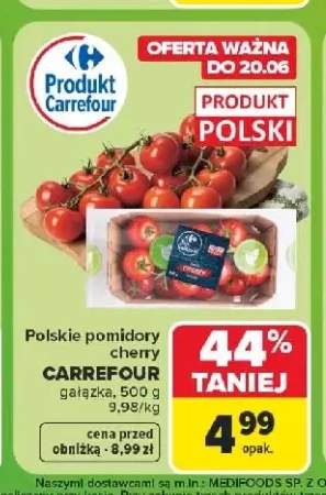 Pomidory cherry Carrefour gałązka polskie