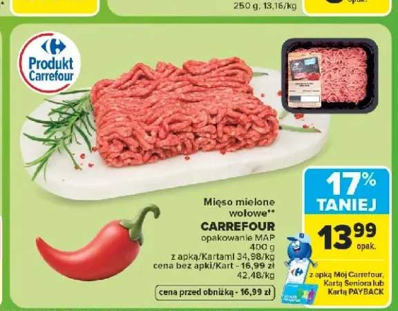 Mięso mielone wołowe Carrefour