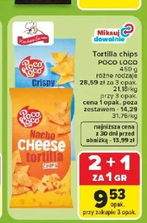 Tortilla chips Crispy Poco Loco +1 wariant