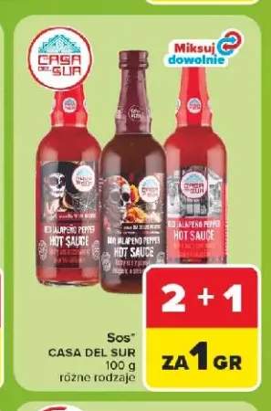Sos Casa Del Sur Red Jalapeno Pepper Hot Sauce +1 wariant