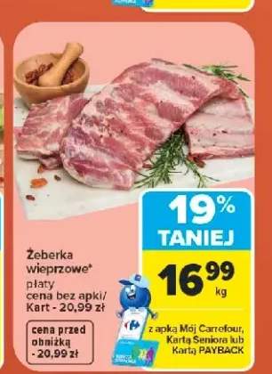 Żeberka wieprzowe płaty