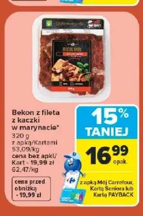 Bekon z fileta z kaczki w marynacie