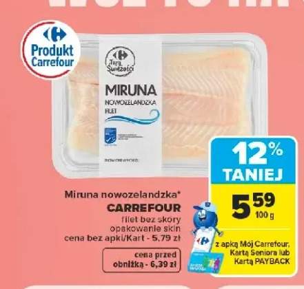 Miruna nowozelandzka filet bez skóry Carrefour