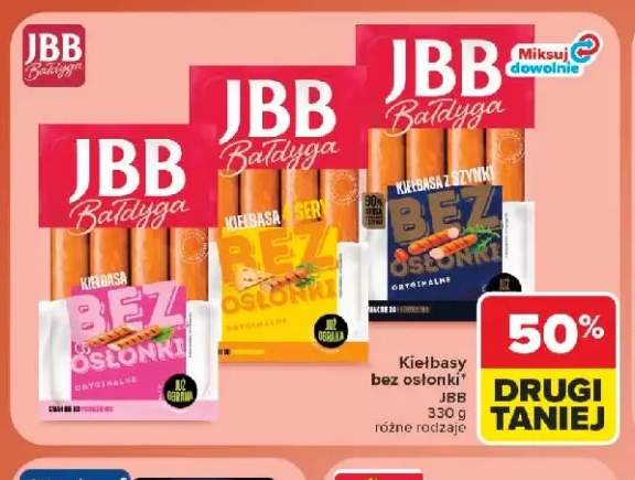 Kiełbasa bez osłonki oryginalna JBB Bałdyga +2 warianty