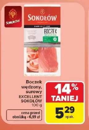 Boczek surowy wędzony Excellent Sokołów