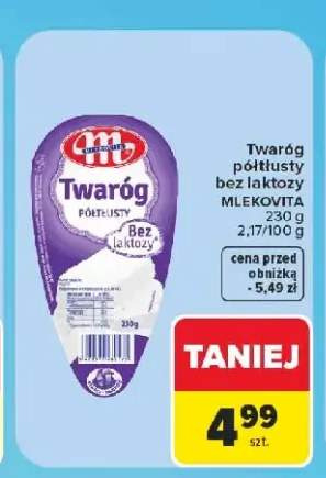 Twaróg półtłusty bez laktozy Mlekovita