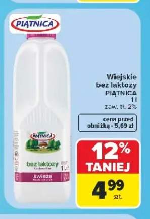 Mleko Wiejskie bez laktozy Piątnica