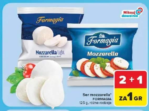 Ser mozzarella Formagia Mozzarella +1 wariant