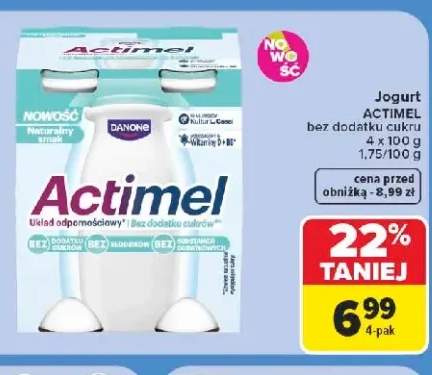 Jogurt Actimel bez dodatku cukru