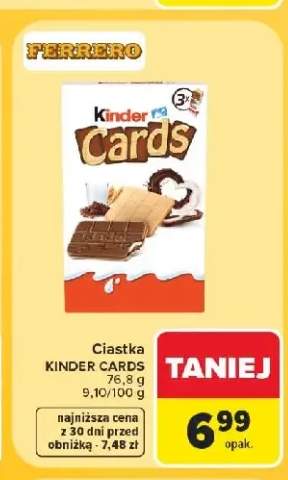 Ciastka Kinder Cards