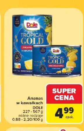 Ananas w kawałkach Dole
