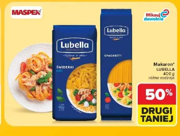 Makaron Świderki eliche Lubella +1 wariant