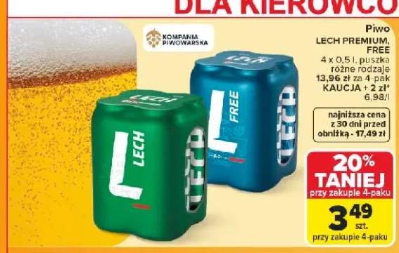 Piwo Lech Premium +1 wariant