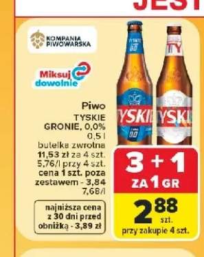 Piwo Tyskie Gronie +1 wariant
