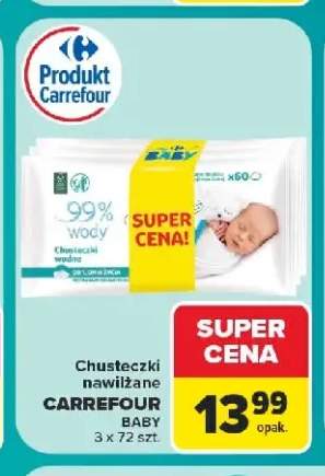 Chusteczki nawilżane Carrefour Baby 3-pak