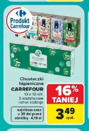 Chusteczki higieniczne Carrefour 10-pak