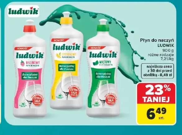 Płyn do naczyń Ludwik Malinowy +2 warianty