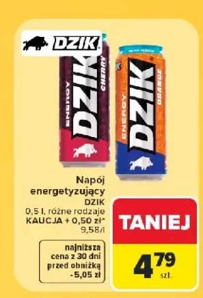 Napój energetyzujący Dzik Cherry +1 wariant