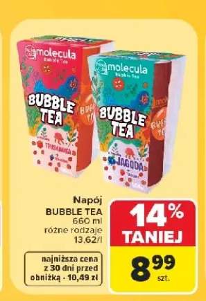 Napój Bubble Tea molecula Truskawka +1 wariant
