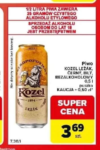Piwo Kozel Černý +3 warianty