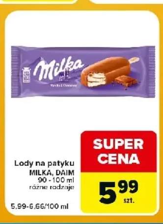 Lody na patyku Daim +1 wariant