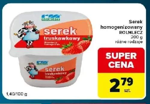 Serek homogenizowany Rolmlecz truskawkowy
