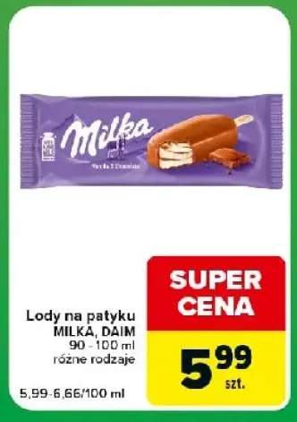 Lody na patyku Daim +1 wariant