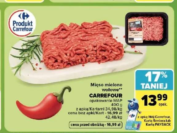 Mięso mielone wołowe Carrefour