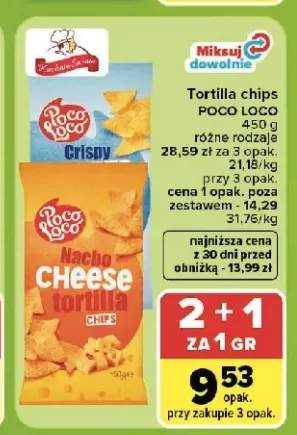 Tortilla chips Poco Loco Crispy +1 wariant