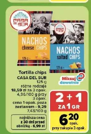 Tortilla chips Casa Del Sur Cheese +1 wariant