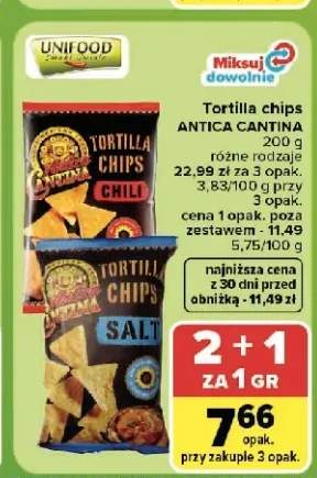 Tortilla chips Antica Cantina Chili +1 wariant