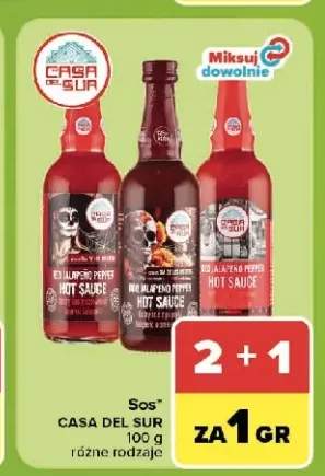 Sos BBQ Jalapeno Pepper Hot Sauce Casa Del Sur +2 warianty