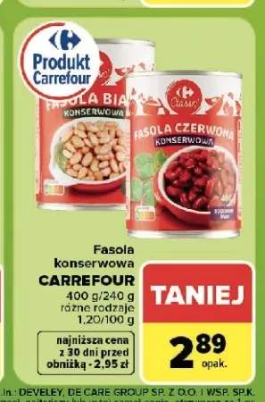 Fasola biała konserwowa Carrefour Classic +1 wariant