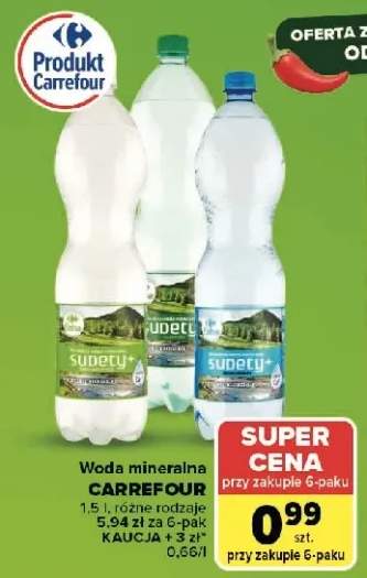 Woda mineralna Carrefour Sudety+