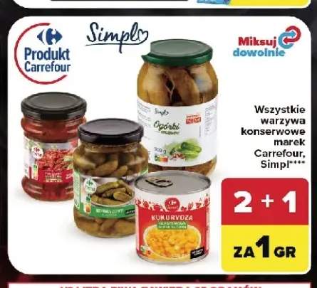 Warzywa konserwowe Carrefour Simpl