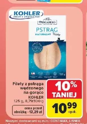 Filety z pstrąga wędzonego na gorąco Kohler