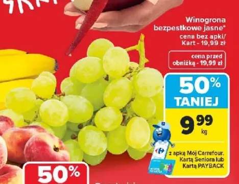 Winogrona bezpestkowe jasne