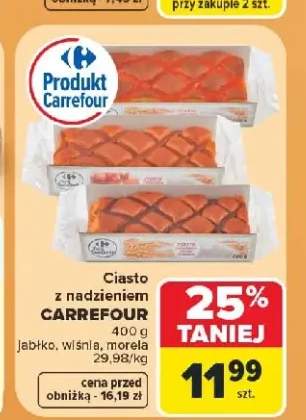Ciasto z nadzieniem jabłko Carrefour +2 warianty