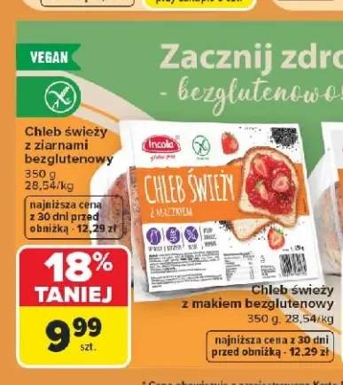 Chleb świeży z ziarnami bezglutenowy Incola
