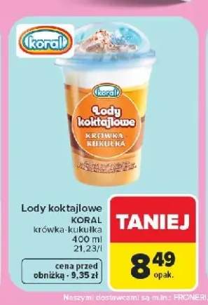 Lody koktajlowe Koral krówka-kukułka