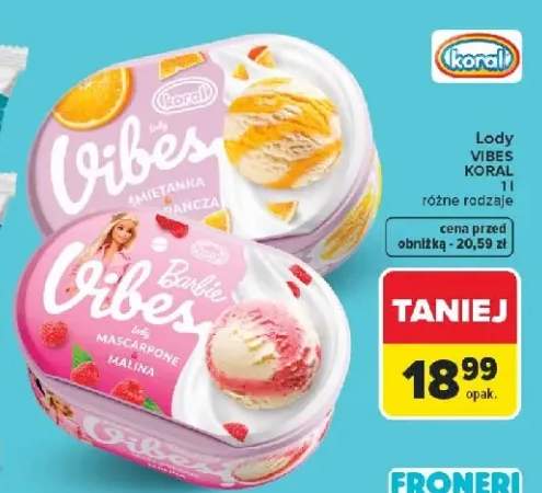 Lody Vibes Koral śmietanka pomarańcza +1 wariant