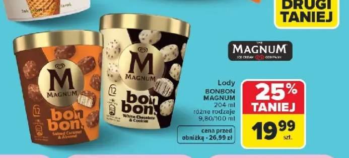 Lody Bon Bon Magnum Salted Caramel & Almond +1 wariant