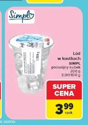 Lód w kostkach Simpl podwójny kubek