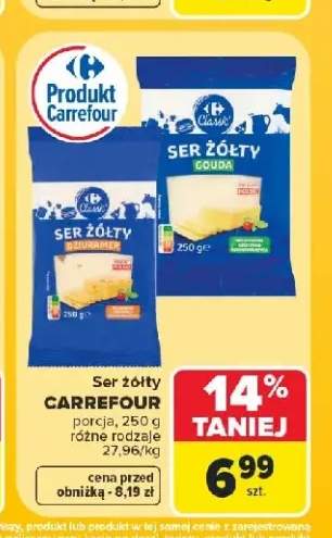 Ser żółty Dziuramer Carrefour Classic +1 wariant