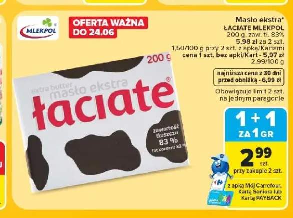 Masło ekstra Łaciate Mlekpol