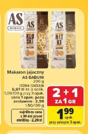 Makaron jajeczny Klu-ski As Babuni +1 wariant